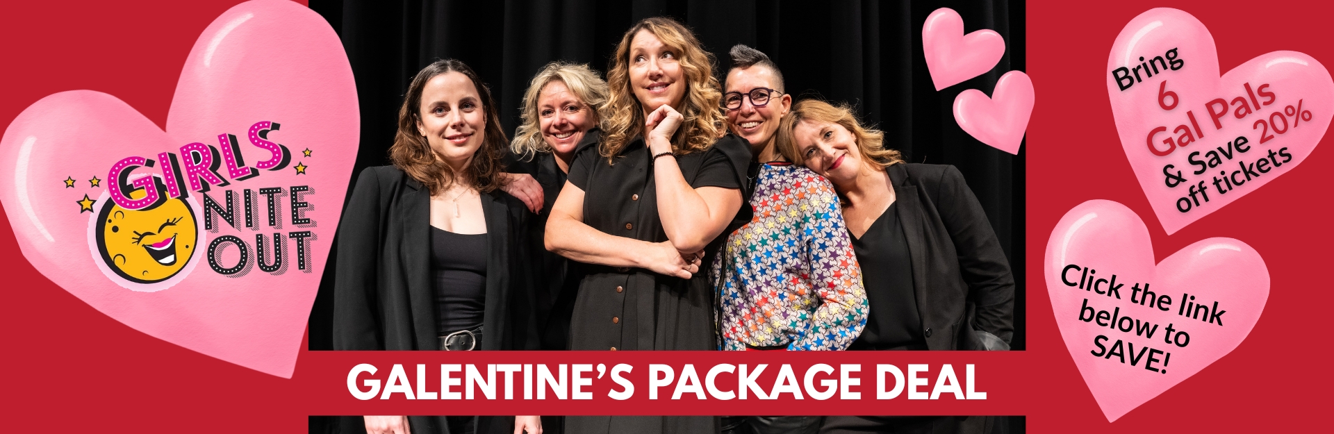 Galentines Discount Girls Nite Out 800 x 450px 1920 x 625 px